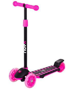 БЕЗ УПАКОВКИ Самокат 3-колесный 3D Spike 120/100 мм, розовый БЕЗ УПАКОВКИ Самокат 3-колесный 3D Spike 120/100 мм, розовый